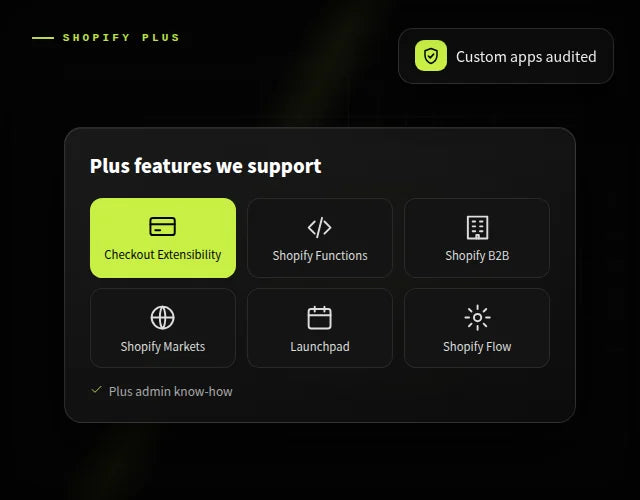 Shopify Plus support