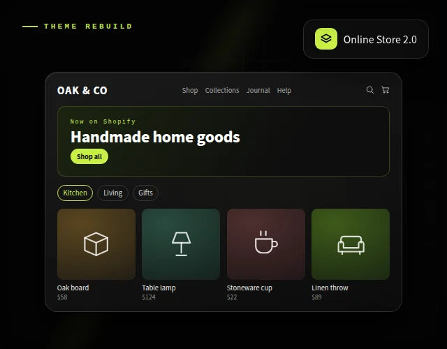Theme rebuild on Shopify
