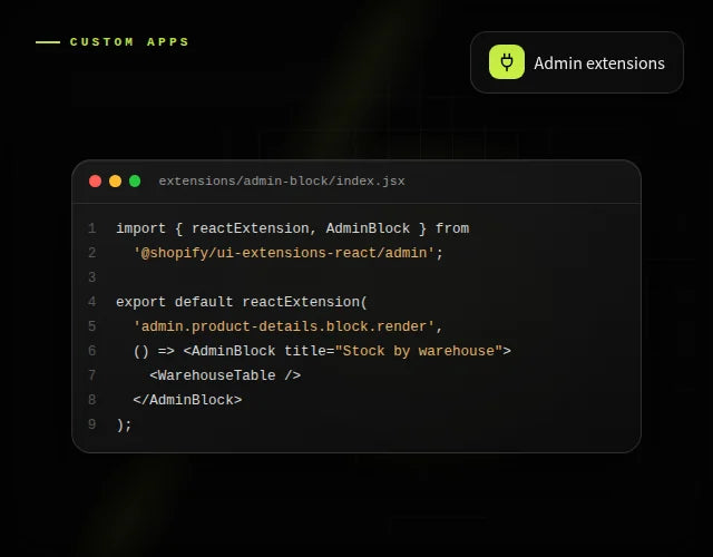 Custom Shopify app development