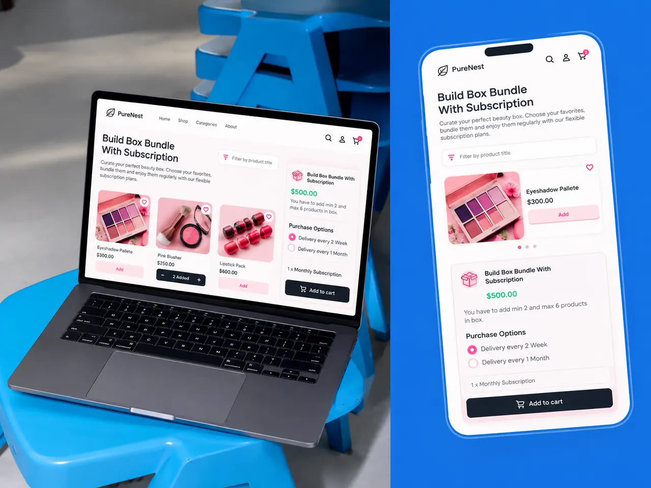 Bristm Subscriptions app shown on laptop and phone