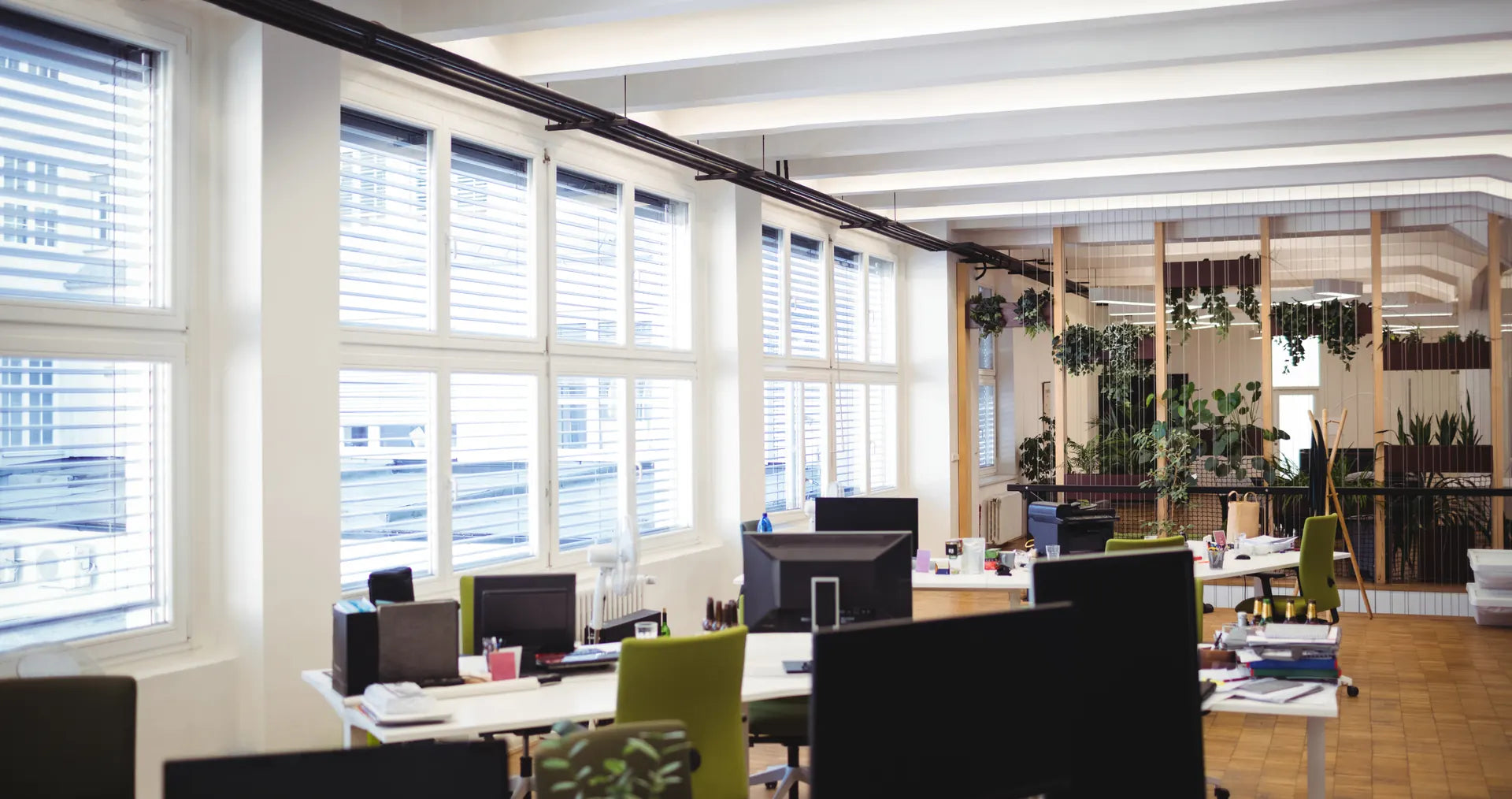 The Bristm team office with desks and large windows